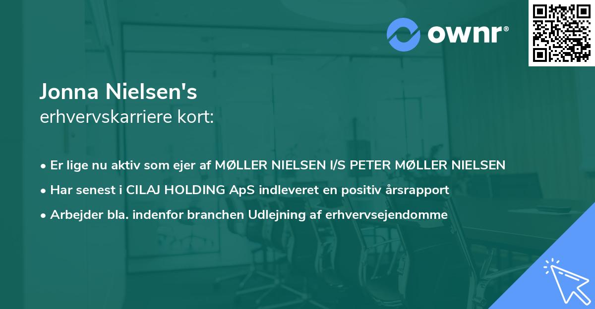 Jonna Nielsen's erhvervskarriere kort
