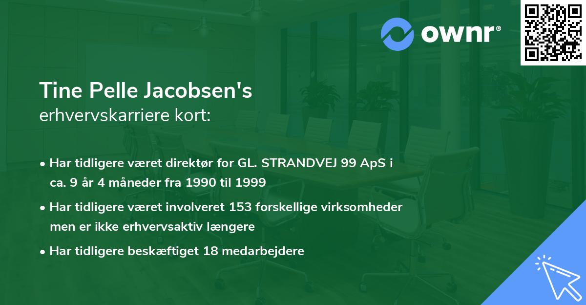 Tine Pelle Jacobsen's erhvervskarriere kort