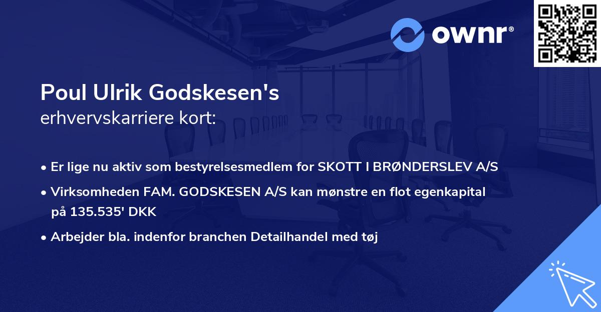 Poul Ulrik Godskesen's erhvervskarriere kort