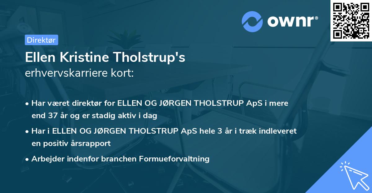 Ellen Kristine Tholstrup's erhvervskarriere kort