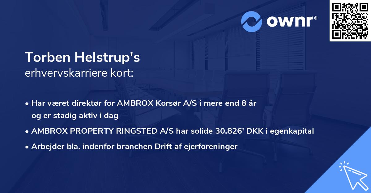 Torben Helstrup's erhvervskarriere kort