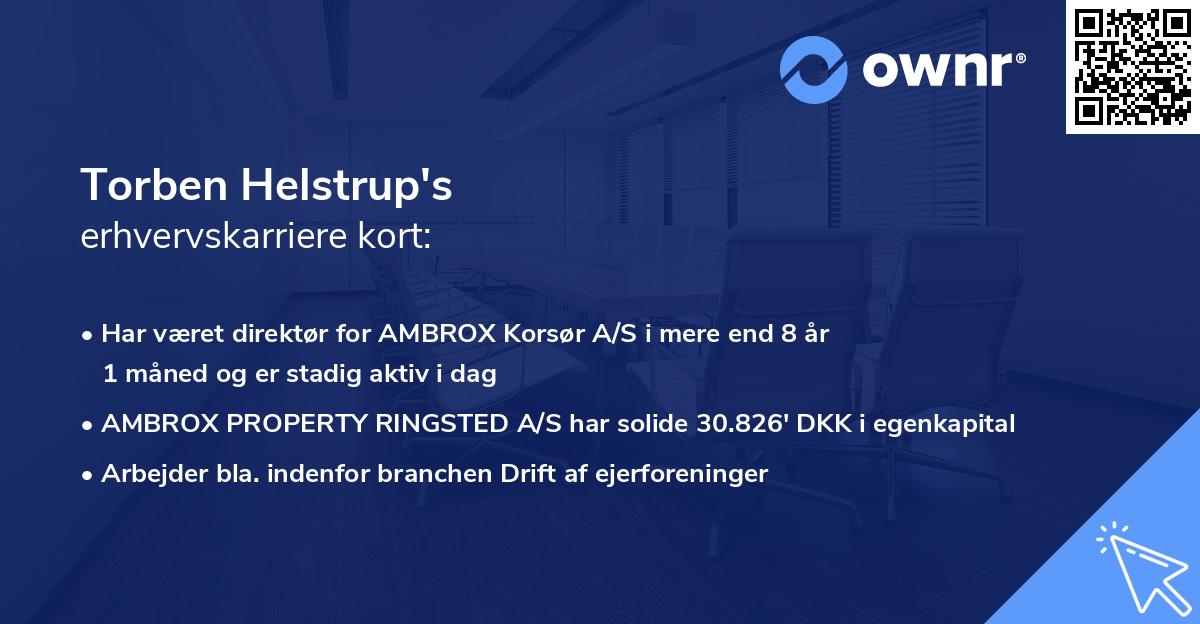 Torben Helstrup's erhvervskarriere kort