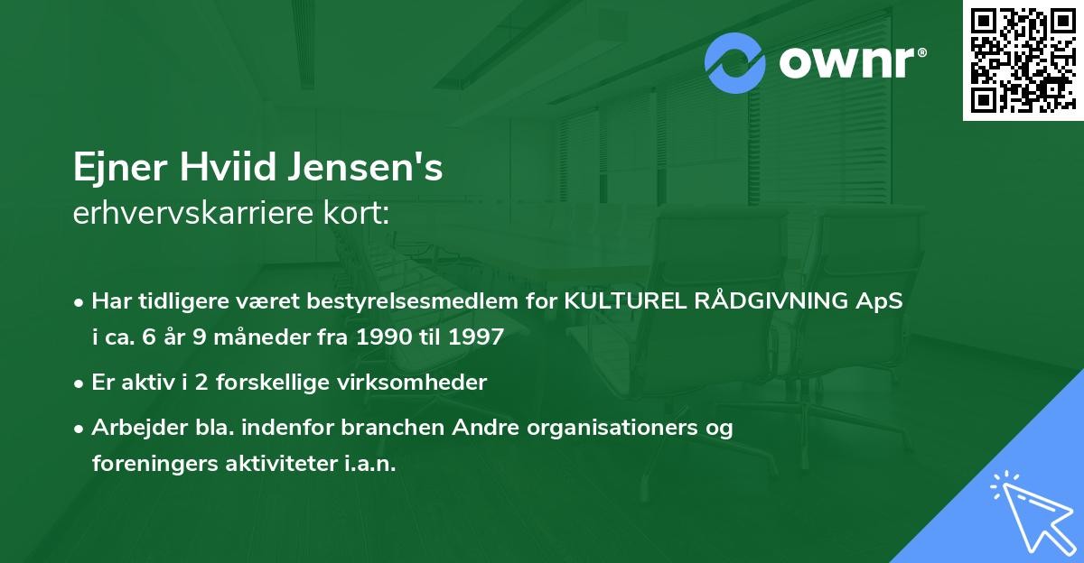 Ejner Hviid Jensen's erhvervskarriere kort