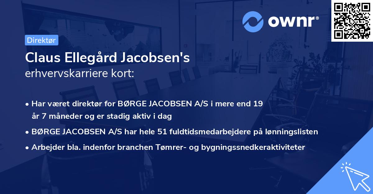 Claus Ellegård Jacobsen's erhvervskarriere kort