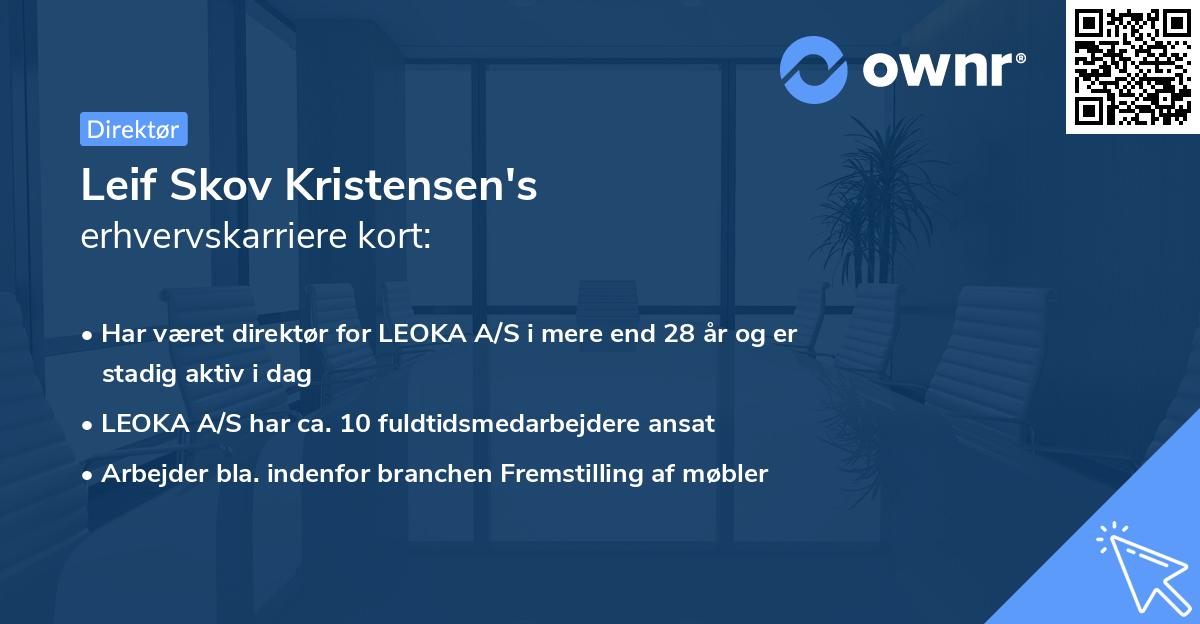 Leif Skov Kristensen's erhvervskarriere kort