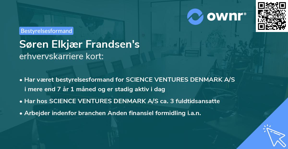 Søren Elkjær Frandsen's erhvervskarriere kort