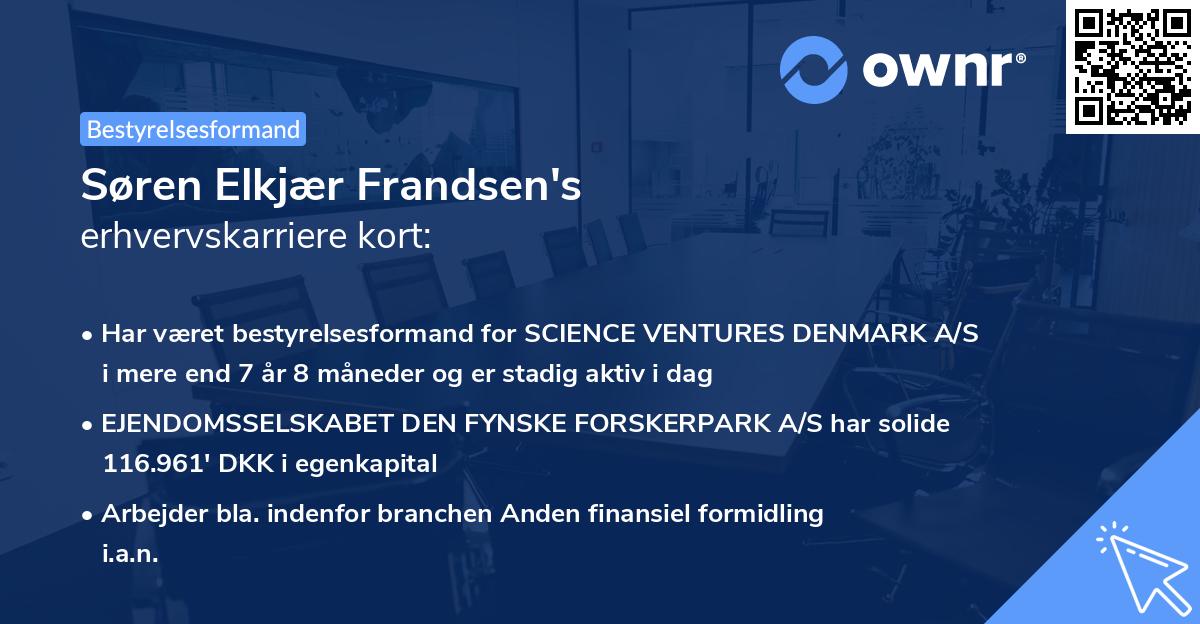 Søren Elkjær Frandsen's erhvervskarriere kort