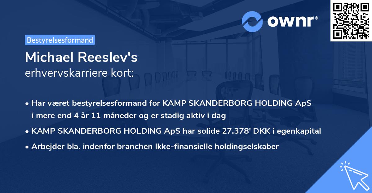 Michael Reeslev's erhvervskarriere kort