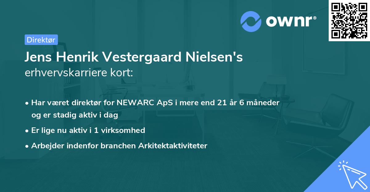 Jens Henrik Vestergaard Nielsen's erhvervskarriere kort