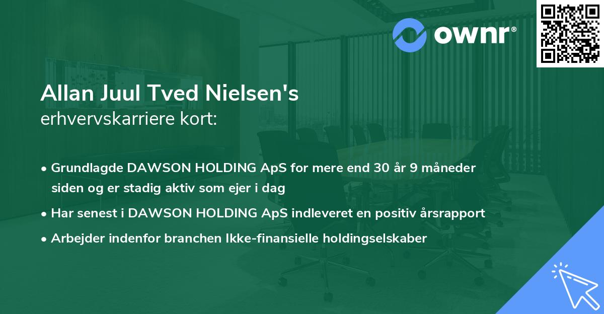 Allan Juul Tved Nielsen's erhvervskarriere kort