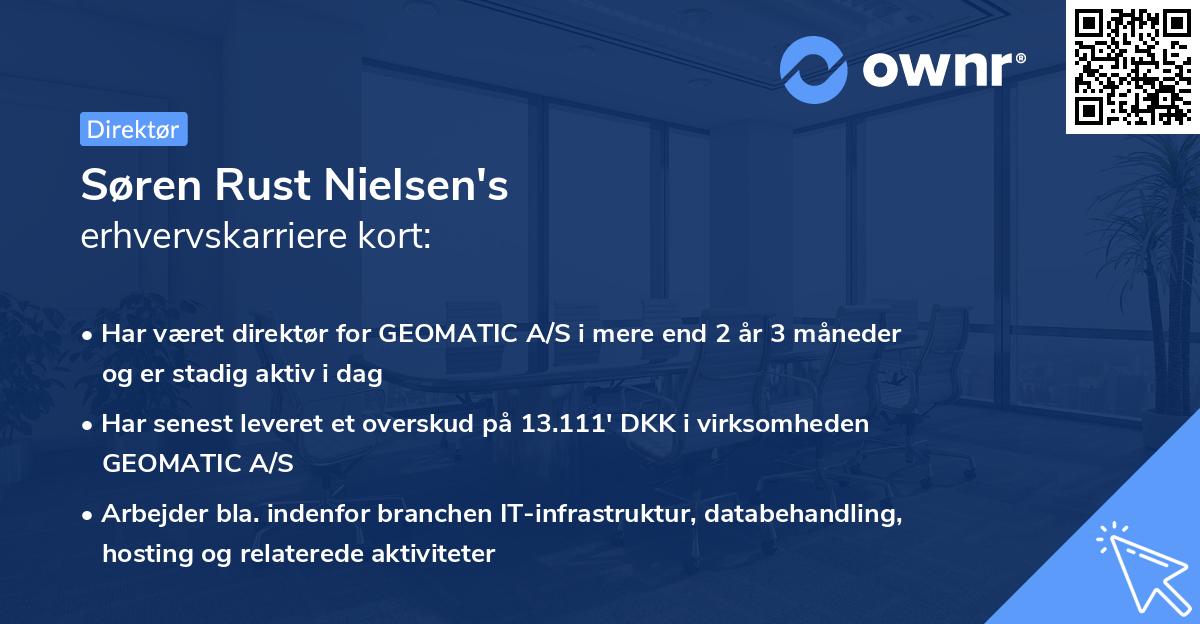 Søren Rust Nielsen's erhvervskarriere kort