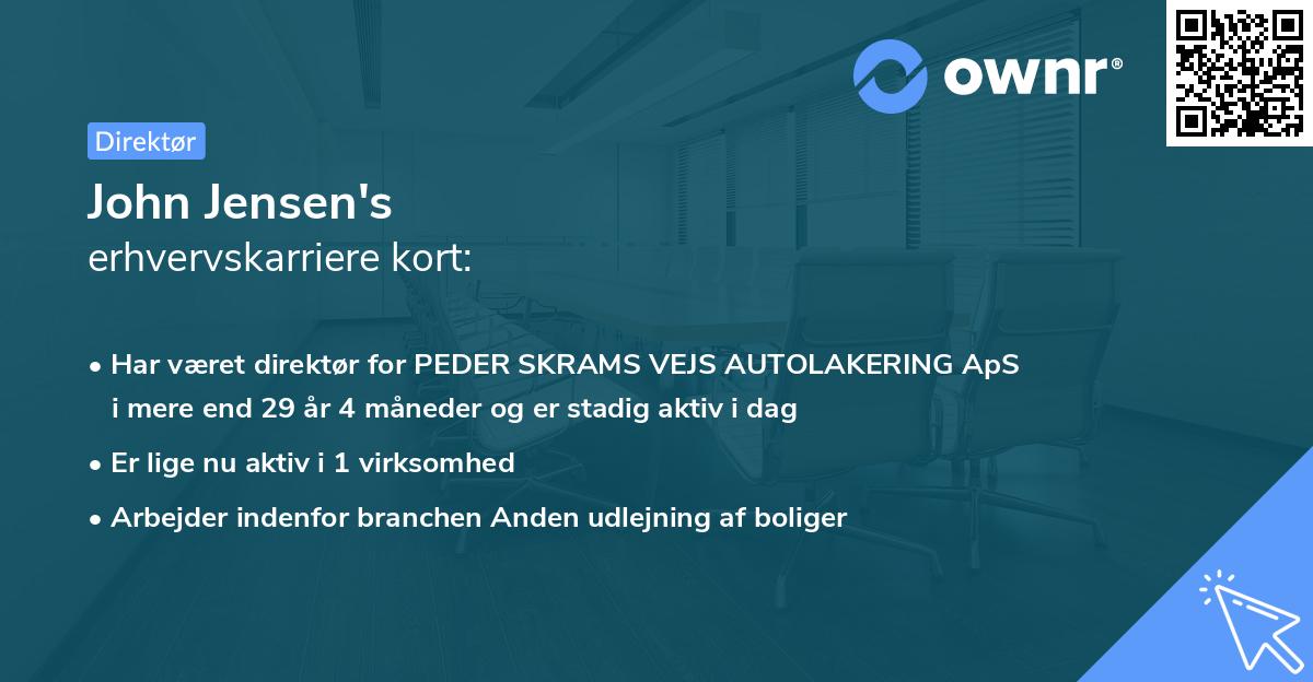 John Jensen's erhvervskarriere kort