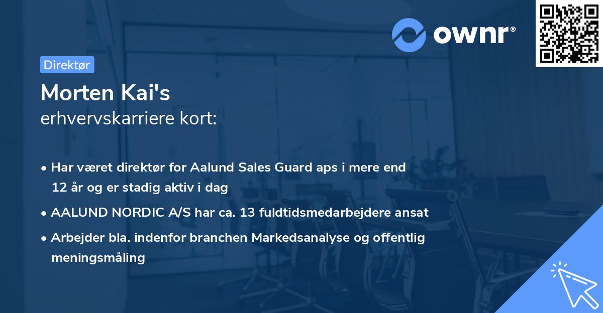 Morten Kai's erhvervskarriere kort