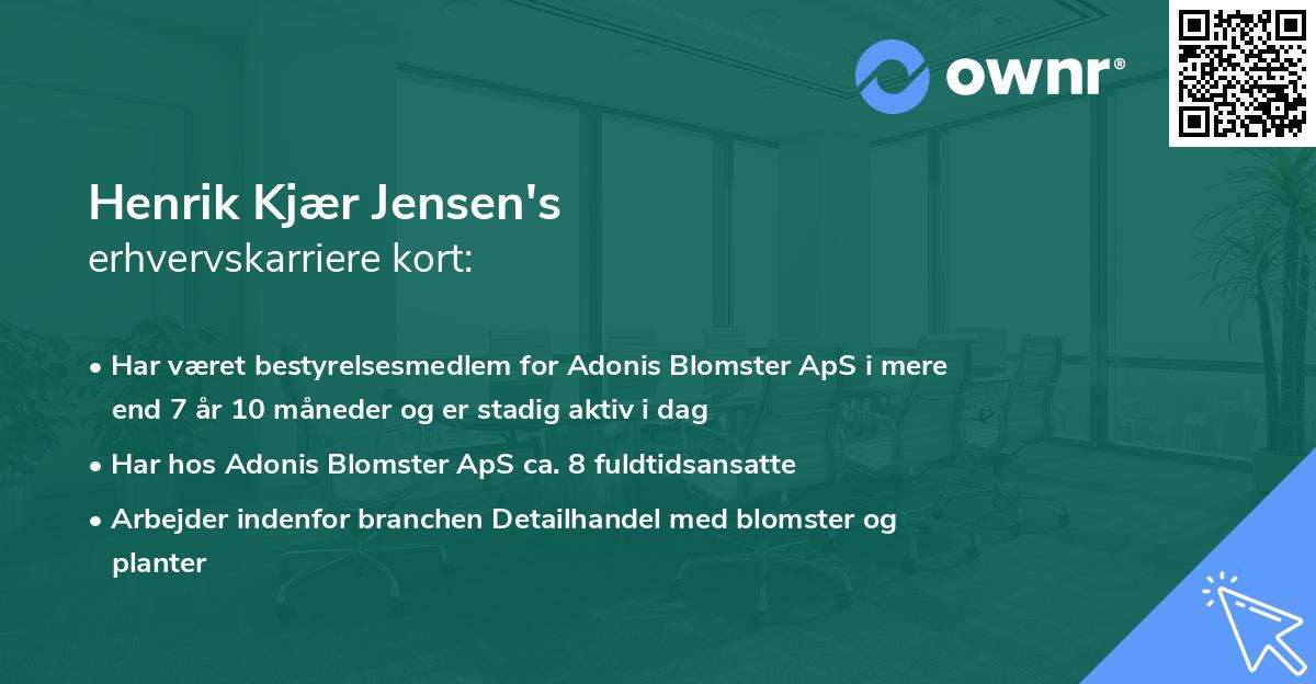 Henrik Kjær Jensen's erhvervskarriere kort