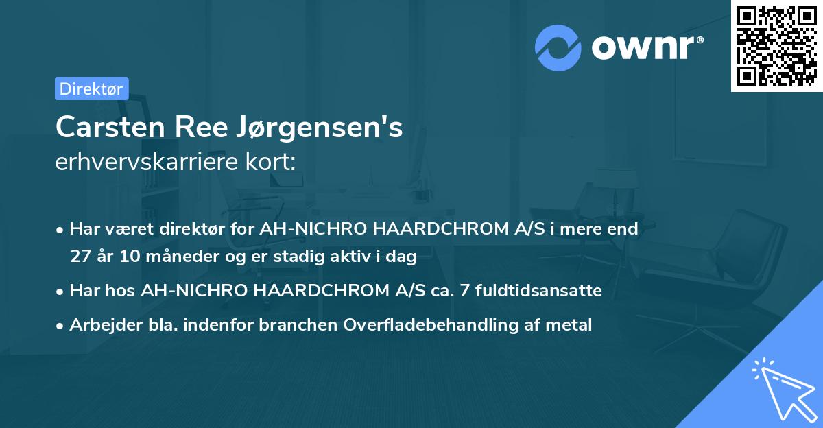 Carsten Ree Jørgensen's erhvervskarriere kort