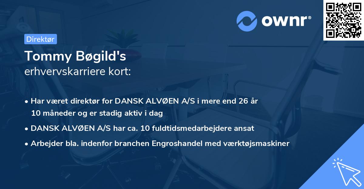 Tommy Bøgild's erhvervskarriere kort