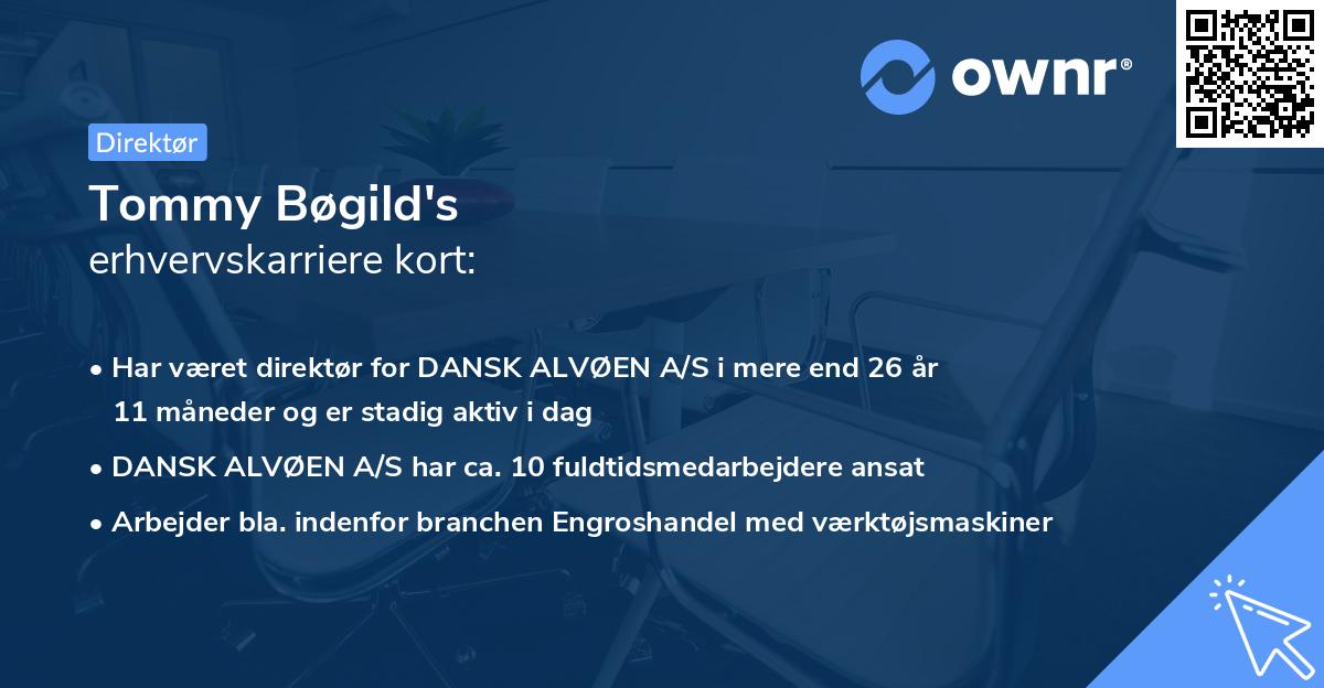 Tommy Bøgild's erhvervskarriere kort
