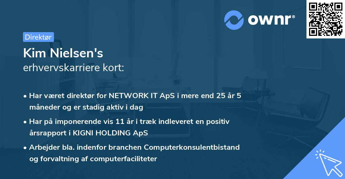 Kim Nielsen's erhvervskarriere kort