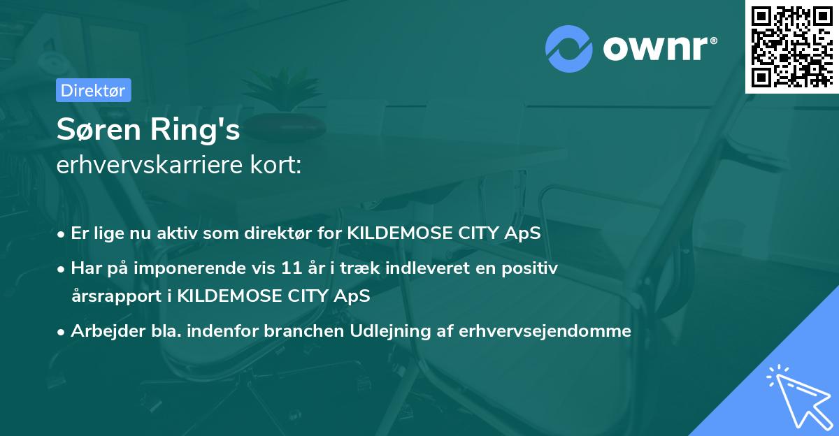 Søren Ring's erhvervskarriere kort
