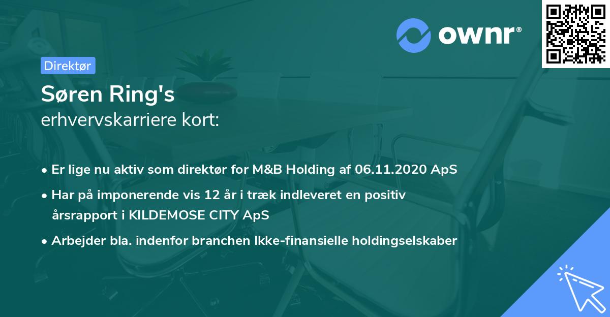 Søren Ring's erhvervskarriere kort