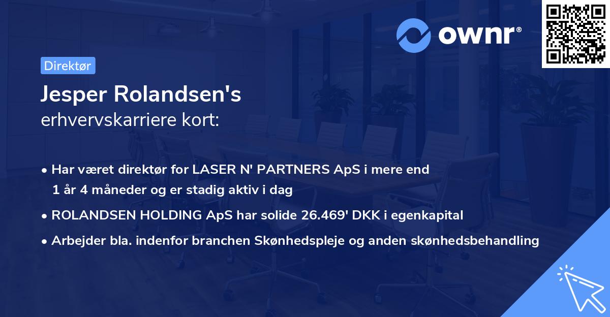 Jesper Rolandsen's erhvervskarriere kort