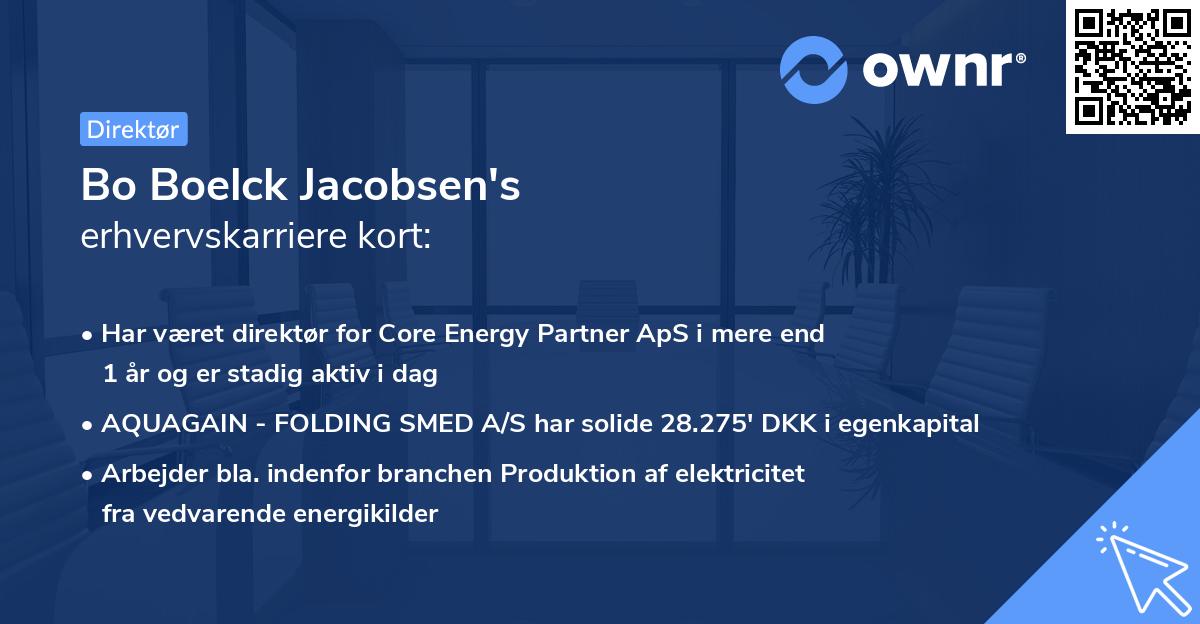 Bo Boelck Jacobsen's erhvervskarriere kort