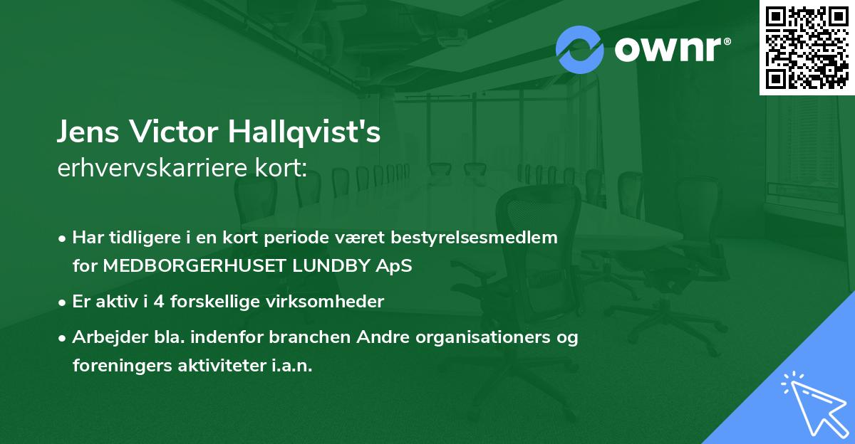 Jens Victor Hallqvist's erhvervskarriere kort