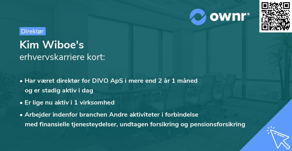 Kim Wiboe's erhvervskarriere kort