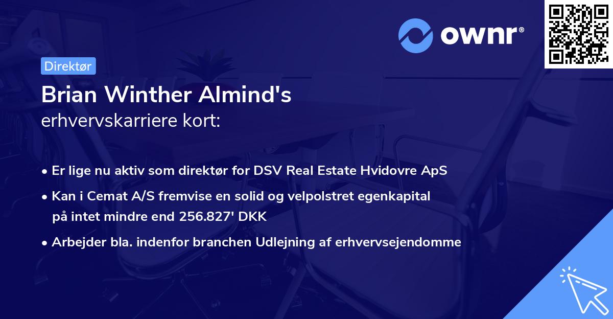 Brian Winther Almind's erhvervskarriere kort