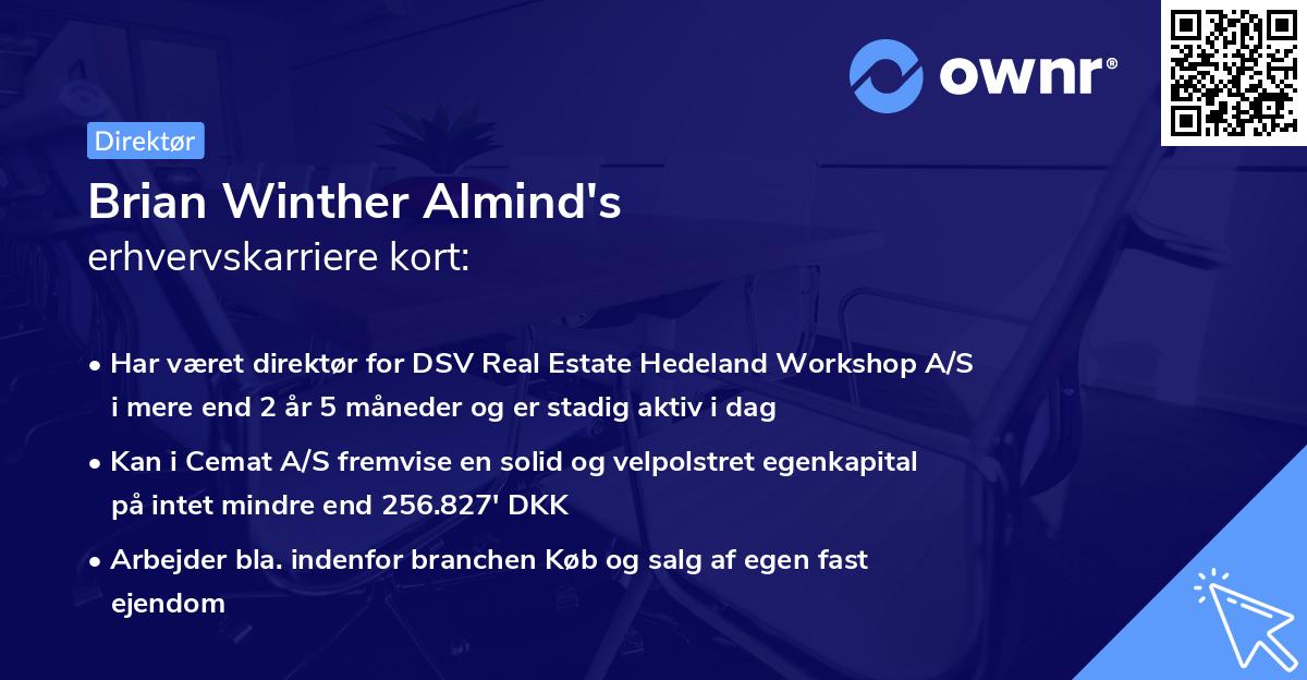 Brian Winther Almind's erhvervskarriere kort