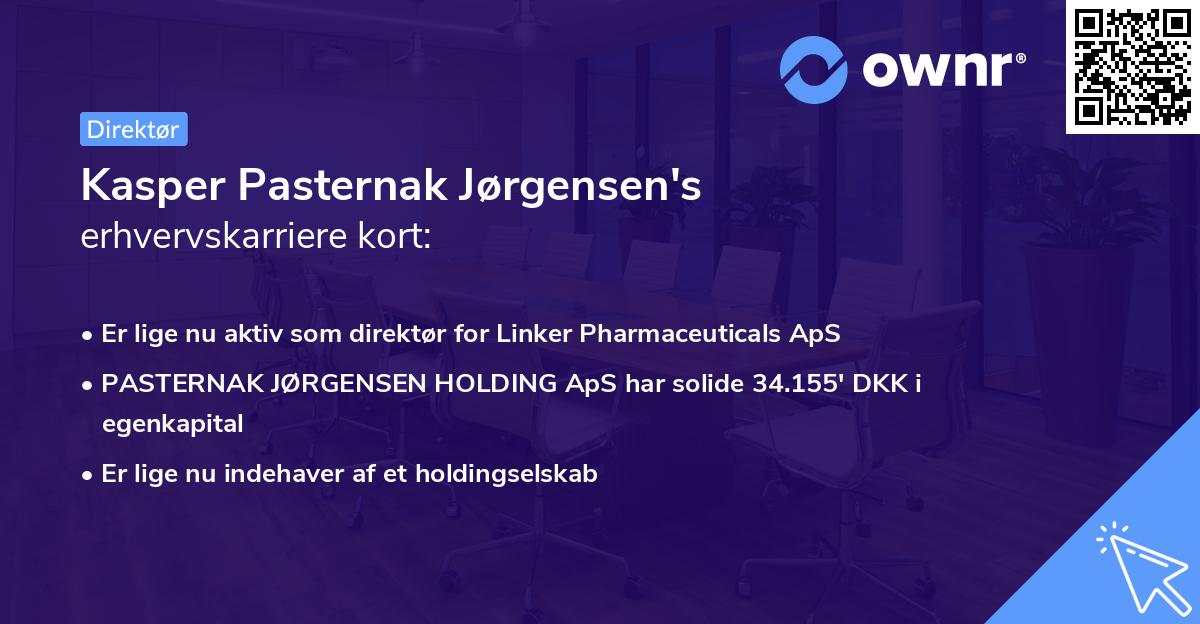 Kasper Pasternak Jørgensen's erhvervskarriere kort