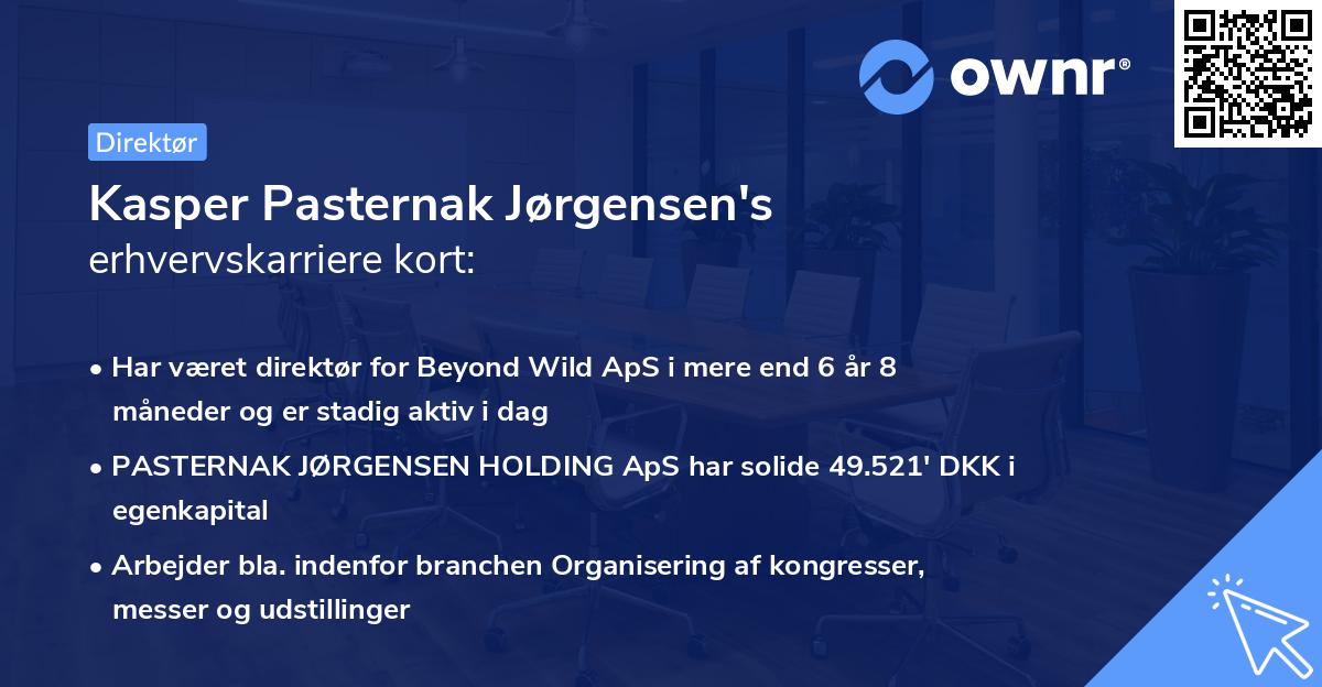 Kasper Pasternak Jørgensen's erhvervskarriere kort