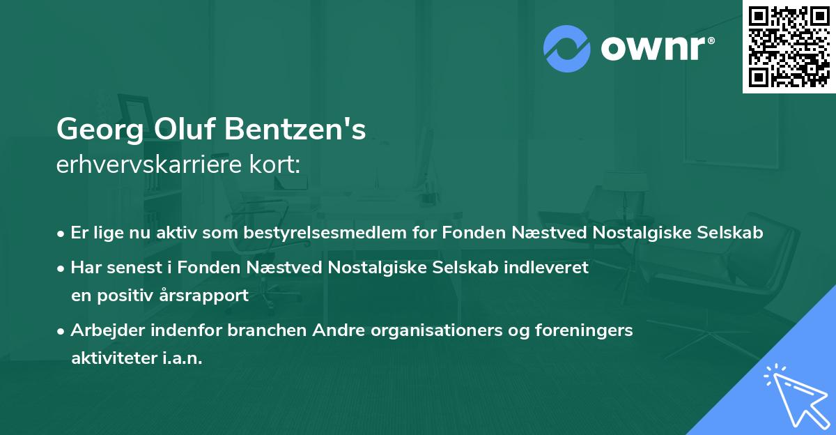 Georg Oluf Bentzen's erhvervskarriere kort
