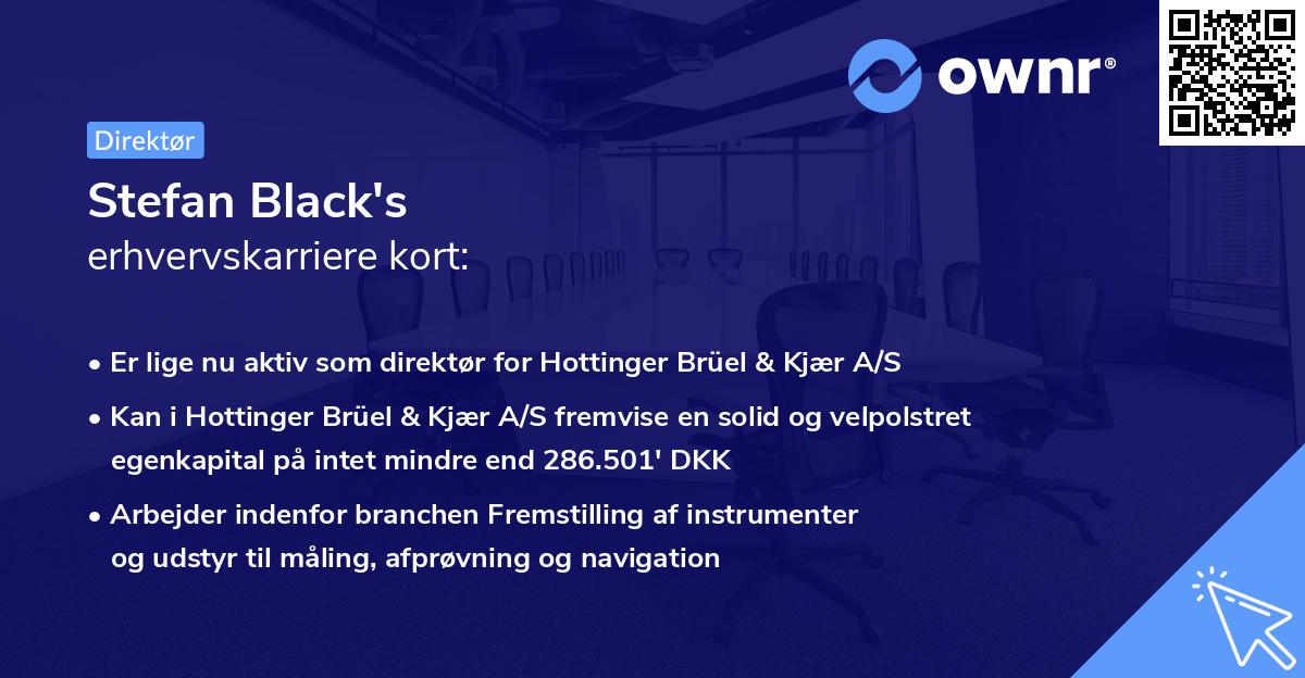 Stefan Black's erhvervskarriere kort