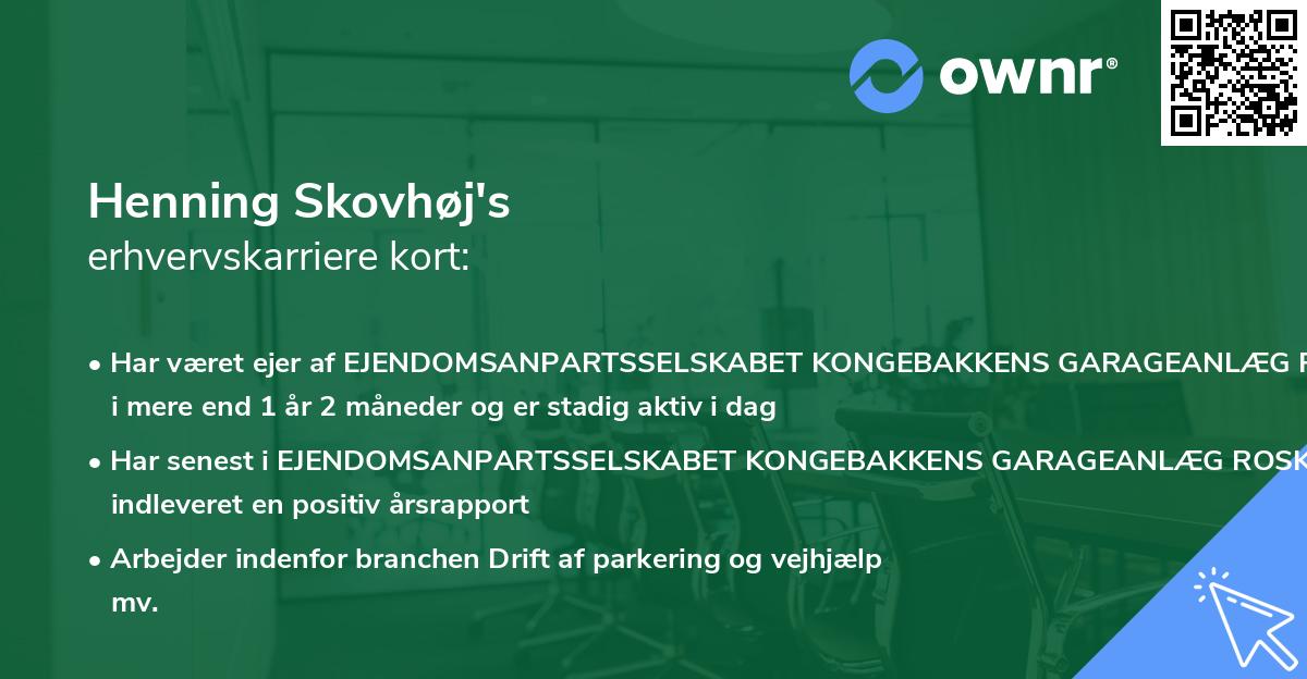 Henning Skovhøj's erhvervskarriere kort