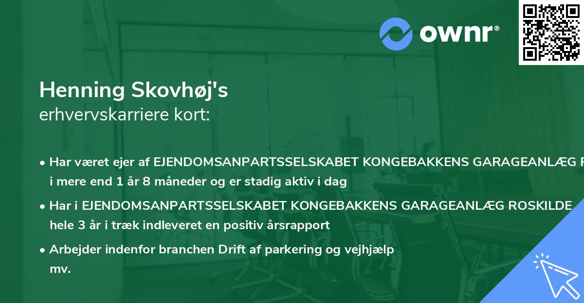 Henning Skovhøj's erhvervskarriere kort
