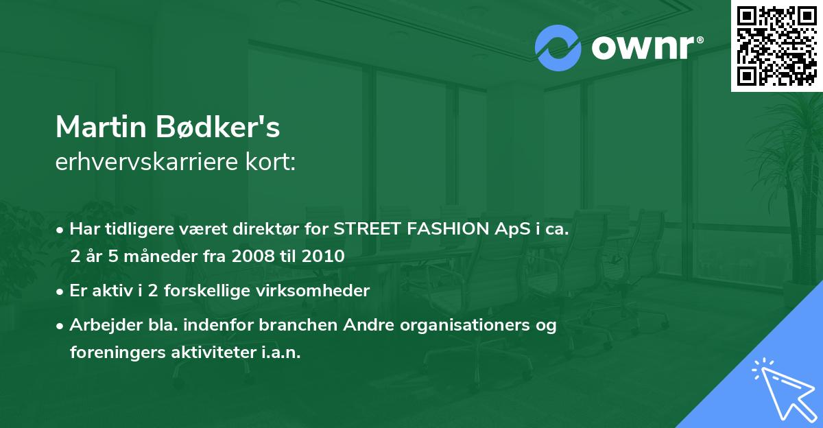 Martin Bødker's erhvervskarriere kort