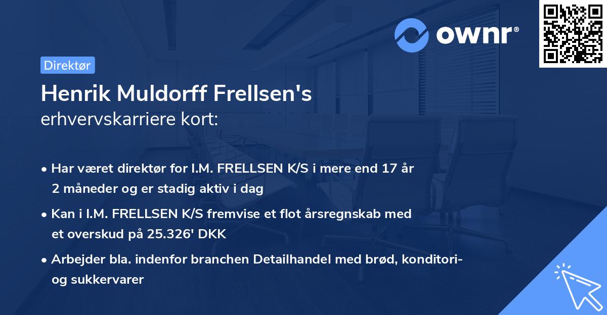 Henrik Muldorff Frellsen's erhvervskarriere kort