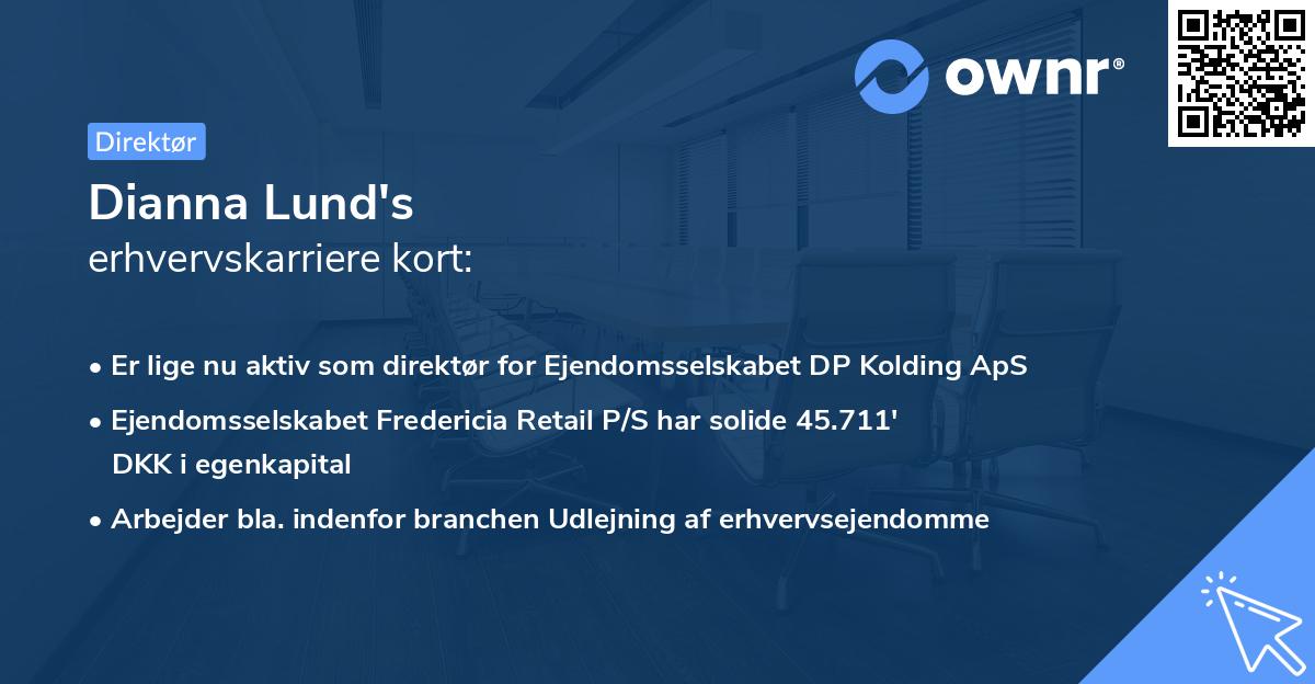Dianna Lund's erhvervskarriere kort
