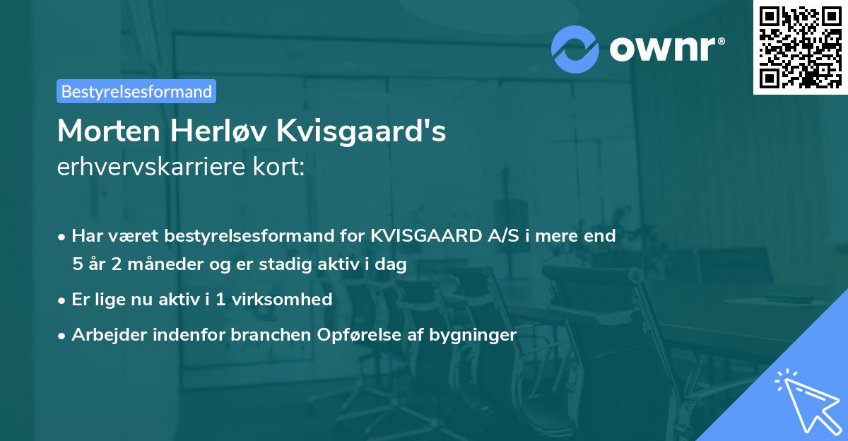 Morten Herløv Kvisgaard's erhvervskarriere kort