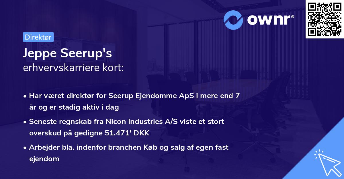 Jeppe Seerup's erhvervskarriere kort