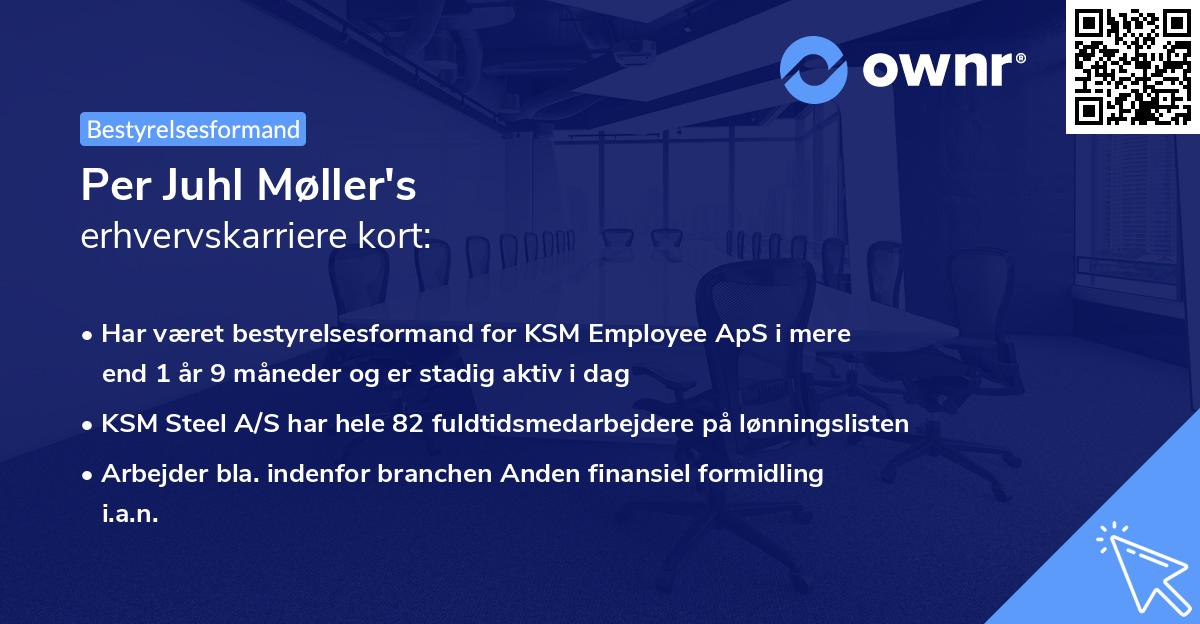 Per Juhl Møller's erhvervskarriere kort