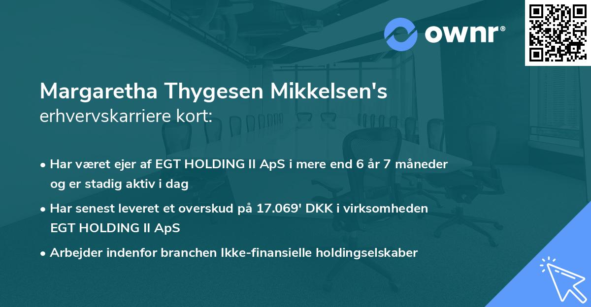 Margaretha Thygesen Mikkelsen's erhvervskarriere kort