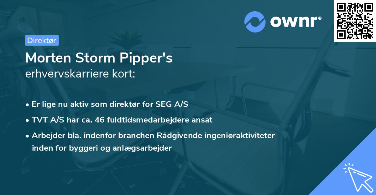 Morten Storm Pipper's erhvervskarriere kort