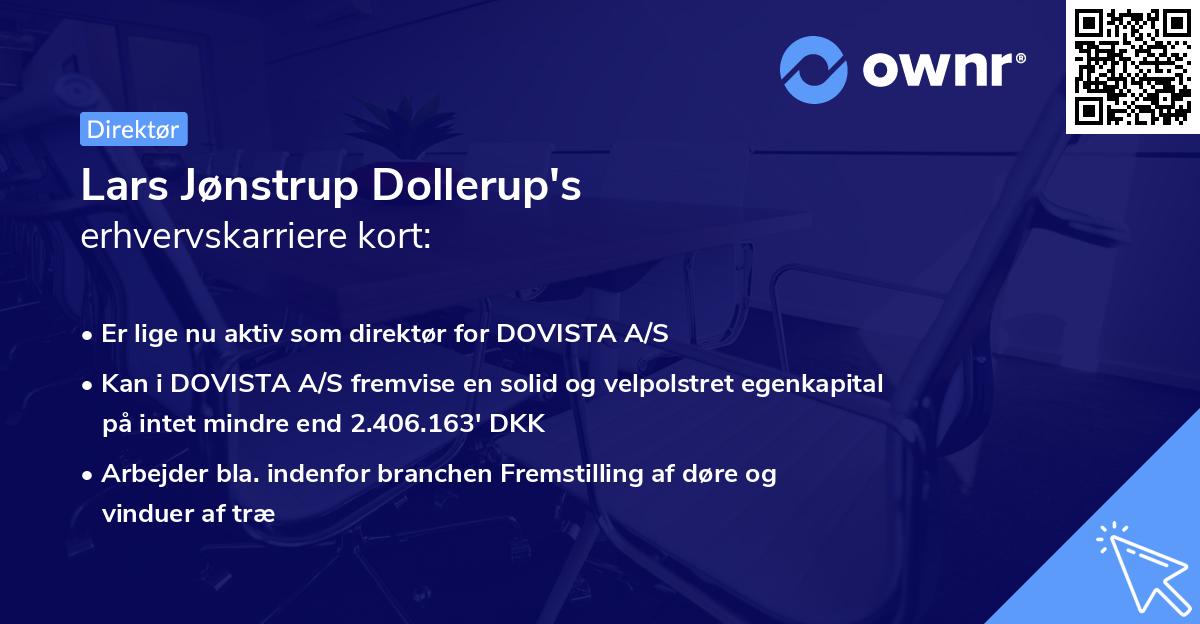 Lars Jønstrup Dollerup's erhvervskarriere kort