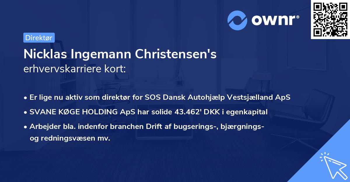 Nicklas Ingemann Christensen's erhvervskarriere kort