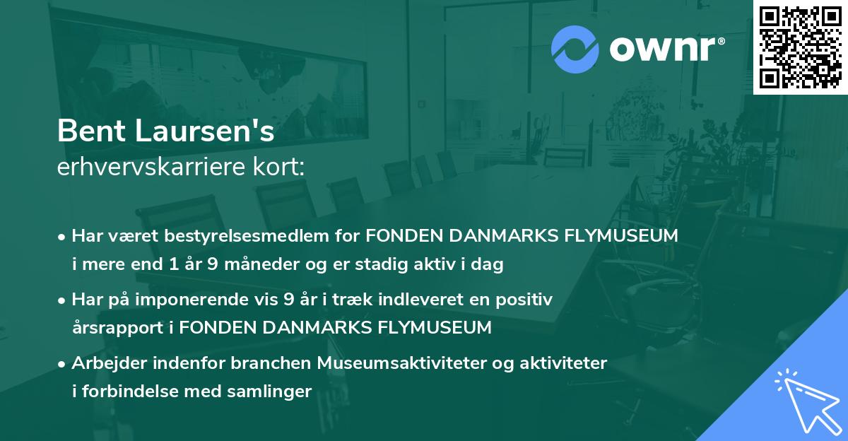 Bent Laursen's erhvervskarriere kort