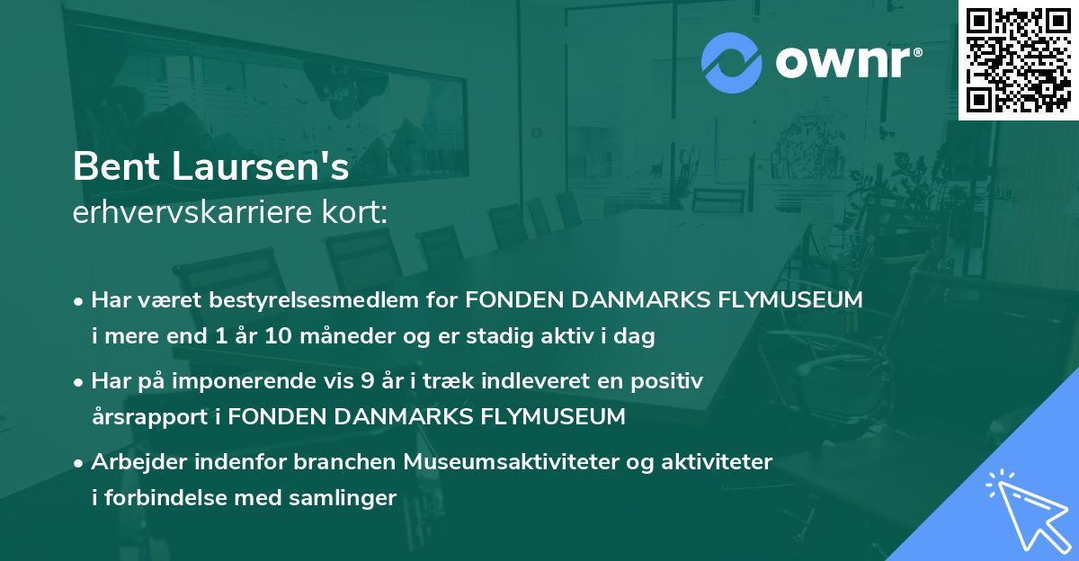 Bent Laursen's erhvervskarriere kort