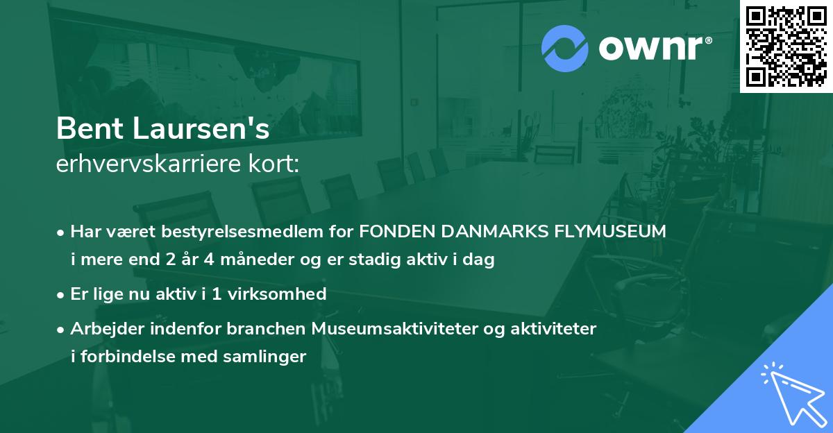 Bent Laursen's erhvervskarriere kort