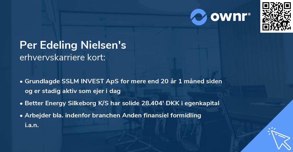 Per Edeling Nielsen's erhvervskarriere kort